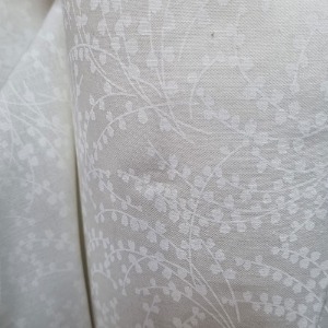 20수면평직 무늬광목-풀잎백아이보리(한정할인)